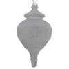 Vickerman MT196007D 10.5" Silver Flocked Finial Ornament