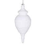 Vickerman MT196011D 10.5" White Flocked Finial Ornament