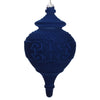 Vickerman MT196031D 10.5" Midnight Blue Flocked Finial Ornament