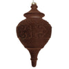 Vickerman MT196075D 10.5" Chocolate Flocked Finial Ornament