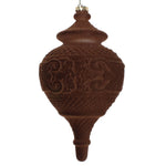 Vickerman MT196075D 10.5" Chocolate Flocked Finial Ornament