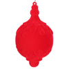 Vickerman MT196203D 4" Red Flocked Drop Finial Ornament 3/Bag.