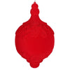 Vickerman MT196403D 13" Red Flocked Drop Finial Christmas Ornament