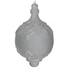 Vickerman MT196407D 13" Silver Flocked Drop Finial Christmas Ornament