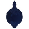 Vickerman MT196431D 13" Midnight Blue Flocked Drop Finial Christmas Ornament