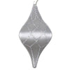 Vickerman MT198407D 8" Silver Candy Glitter Net Drop Christmas Ornament