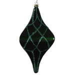 Vickerman MT198424D 8" Emerald Candy Glitter Net Drop Christmas Ornament