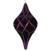 Vickerman MT198426D 8" Plum Candy Glitter Net Drop Christmas Ornament