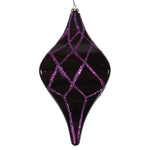 Vickerman MT198426D 8" Plum Candy Glitter Net Drop Christmas Ornament