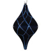 Vickerman MT198431D 8" Midnight Blue Candy Glitter Net Drop Christmas Ornament