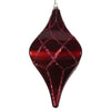 Vickerman MT198465D 8" Burgundy Candy Glitter Net Drop Christmas Ornament