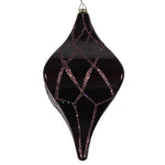 Vickerman MT198475D 8" Chocolate Candy Glitter Net Drop Christmas Ornament