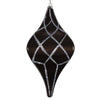 Vickerman MT198487D 8" Pewter Candy Glitter Net Drop Christmas Ornament