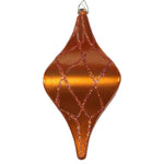 Vickerman MT198488D 8" Copper Candy Glitter Net Drop Christmas Ornament