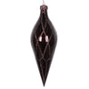 Vickerman MT198575D 12" Chocolate Candy Finish Finial Ornament With Glitter Accents