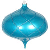 Vickerman MT198612D 8" Turquoise Candy Glitter Net Onion Christmas Ornament
