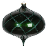 Vickerman MT198624D 8" Emerald Candy Glitter Net Onion Christmas Ornament