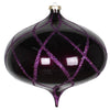 Vickerman MT198626D 8" Plum Candy Glitter Net Onion Christmas Ornament
