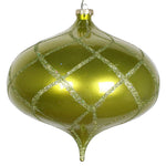 Vickerman MT198673D 8" Lime Candy Glitter Net Onion Christmas Ornament