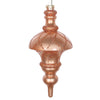 Vickerman MT198758D 10" Rose Gold Candy Finish Net Top Finial Ornament With Glitter Accents