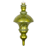 Vickerman MT198773D 10" Lime Candy Finish Net Top Finial Ornament With Glitter Accents