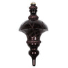 Vickerman MT198775D 10" Chocolate Candy Finish Net Top Finial Ornament With Glitter Accents