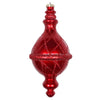 Vickerman MT198803D 10" Red Candy Glitter Net Drop Finial Christmas Ornament