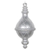 Vickerman MT198807D 10" Silver Candy Glitter Net Drop Finial Christmas Ornament