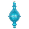 Vickerman MT198812D 10" Turquoise Candy Glitter Net Drop Finial Christmas Ornament