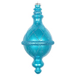 Vickerman MT198812D 10" Turquoise Candy Glitter Net Drop Finial Christmas Ornament