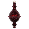 Vickerman MT198865D 10" Burgundy Candy Glitter Net Drop Finial Christmas Ornament