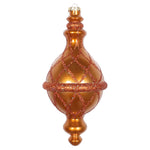 Vickerman MT198888D 10" Copper Candy Glitter Net Drop Finial Christmas Ornament