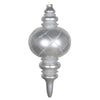 Vickerman MT198907D 13" Silver Candy Finish Net Top Finial Ornament With Glitter Accents