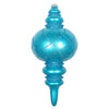 Vickerman MT198912D 13" Turquoise Candy Finish Net Top Finial Ornament With Glitter Accents