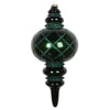 Vickerman MT198924D 13" Emerald Candy Finish Net Top Finial Ornament With Glitter Accents
