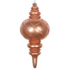Vickerman MT198958D 13" Rose Gold Candy Finish Net Top Finial Ornament With Glitter Accents