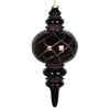 Vickerman MT198975D 13" Chocolate Candy Finish Net Top Finial Ornament With Glitter Accents