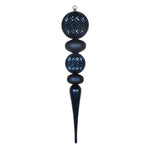 Vickerman MT199031 26" Midnight Blue Durian Candy And Matte Finial Ornament