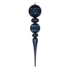 Vickerman MT199131 33" Midnight Blue Durian Candy And Matte Finial Ornament