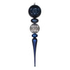 Vickerman MT199141 33" Midnight Blue Silver And Blue Durian Candy And Matte Finial Ornament