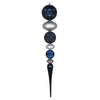 Vickerman MT199241 42" Midnight Blue Silver And Blue Durian Candy And Matte Finial Ornament