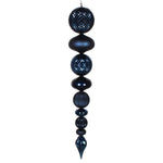Vickerman MT199331 45" Midnight Blue Durian Candy And Matte Drop Finial Ornament