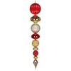Vickerman MT199343 45" Red Gold And Champagne Durian Candy And Matte Drop Finial Ornament