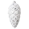 Vickerman MT202407 8" Silver Brushed Pinecone Christmas Ornament Pack Of 2