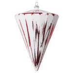 Vickerman MT202603 6" Red Brushed Cone Christmas Ornament Set Of 4