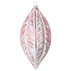 Vickerman MT203003 6" Red Brushed Feather Christmas Ornament Set Of 3
