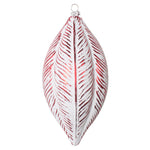Vickerman MT203003 6" Red Brushed Feather Christmas Ornament Set Of 3