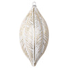 Vickerman MT203008 6" Gold Brushed Feather Christmas Ornament Set Of 3