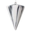 Vickerman MT203207 6"(H) X 4"(W) Gray/White Marble Cone Christmas Ornament Set Of 3