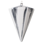 Vickerman MT203207 6"(H) X 4"(W) Gray/White Marble Cone Christmas Ornament Set Of 3